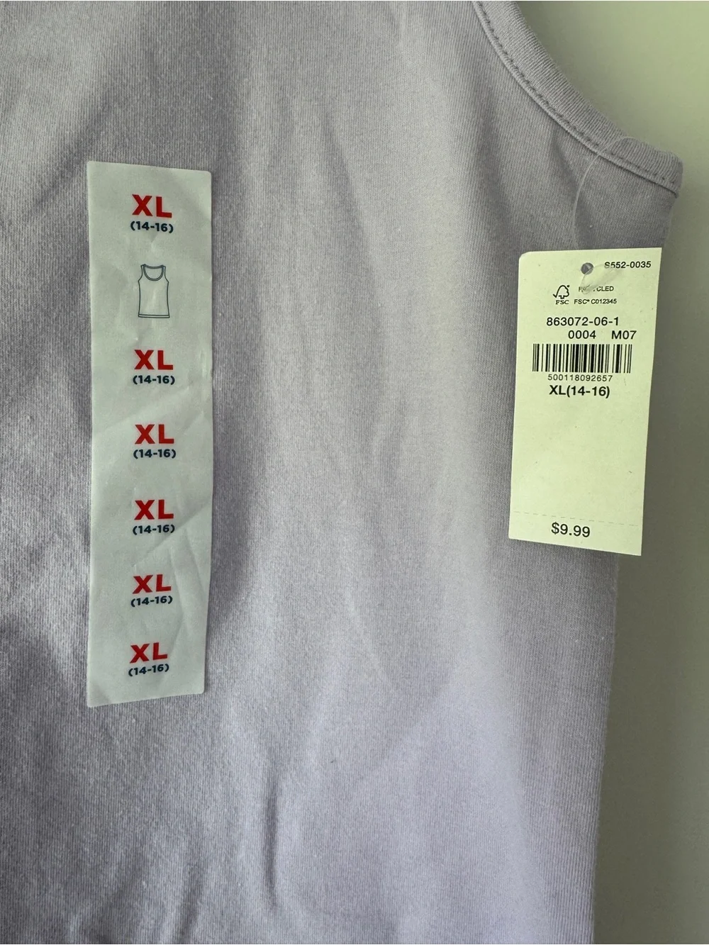 Old Navy girls Lavender Scoop Neck Tank Top